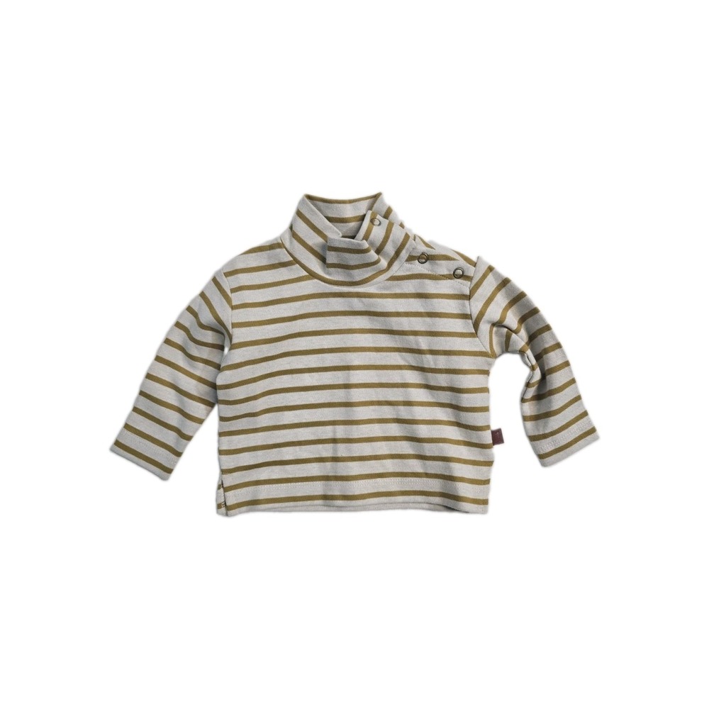 Kidwild Baby Boys Mock Neck Long Sleeve Shirt 0-3 Months  Striped Organic  NWT